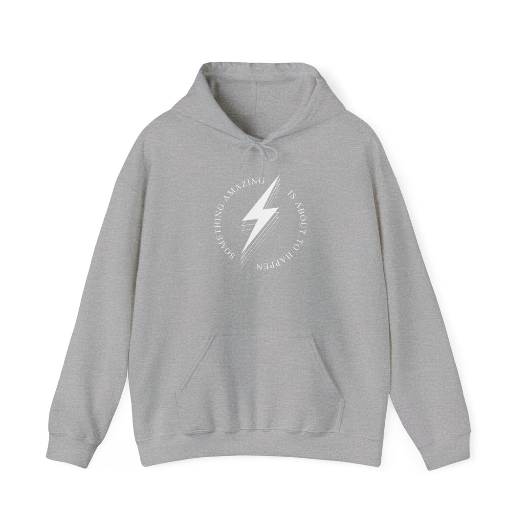 White Bolt Unisex Heavy Blend™ Hooded Sweatshirt