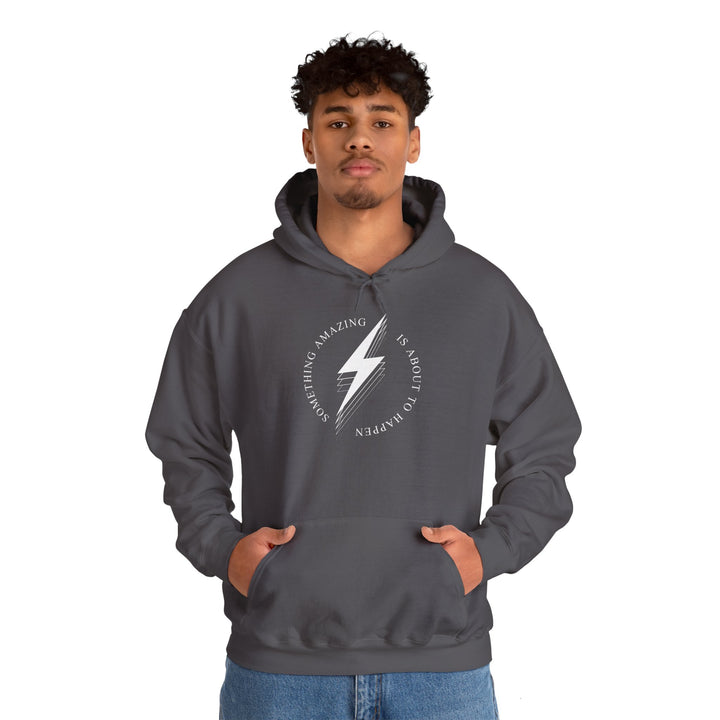 White Bolt Unisex Heavy Blend™ Hooded Sweatshirt