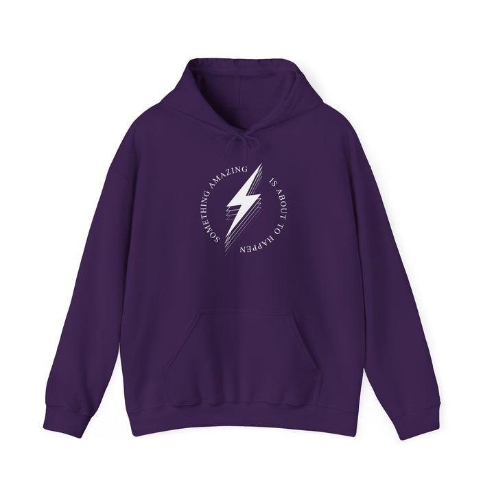 White Bolt Unisex Heavy Blend™ Hooded Sweatshirt