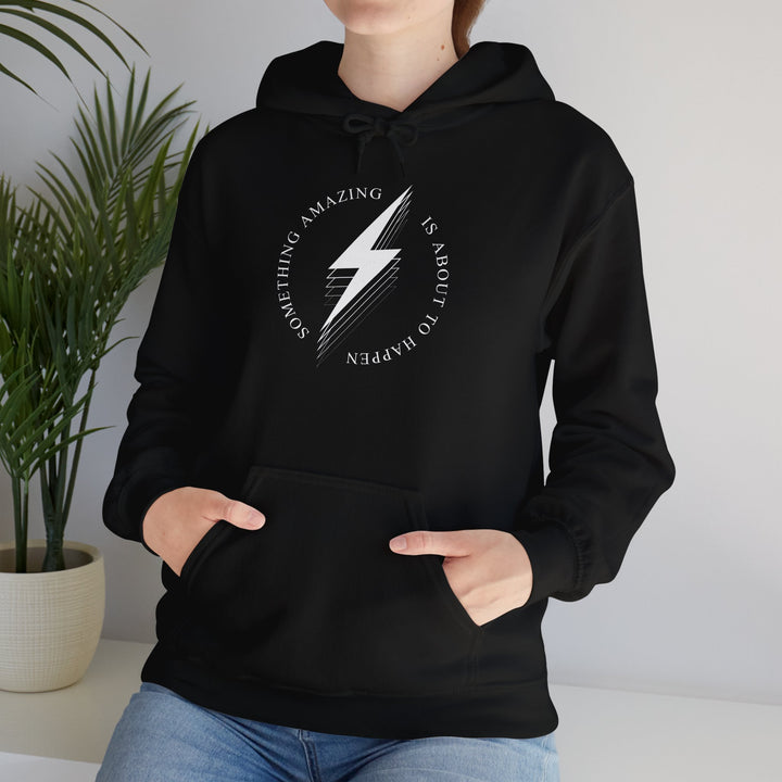 White Bolt Unisex Heavy Blend™ Hooded Sweatshirt