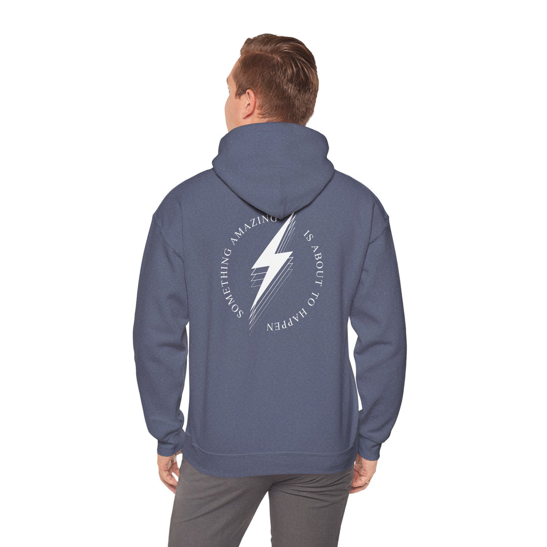 White Bolt Unisex Heavy Blend™ Hooded Sweatshirt