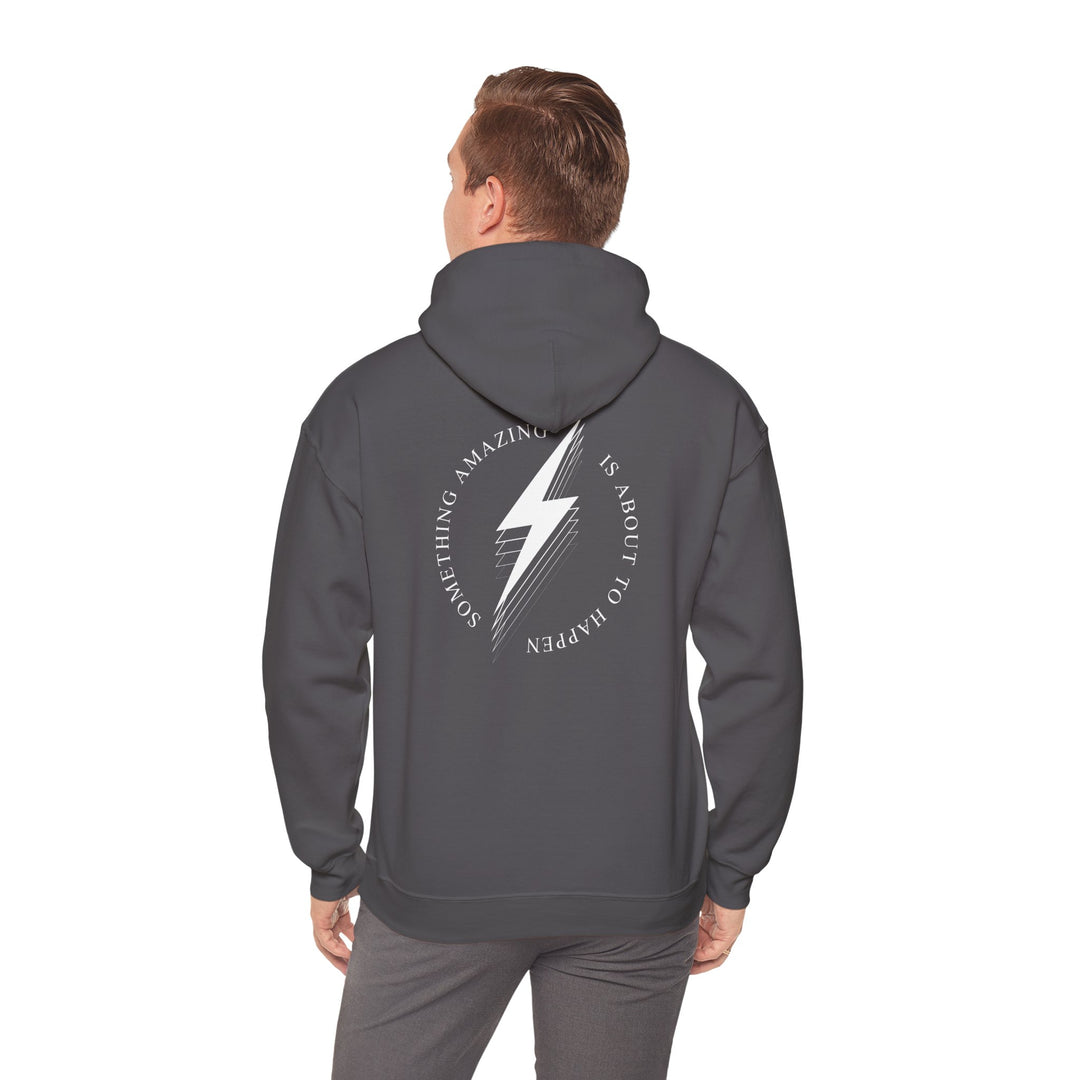 White Bolt Unisex Heavy Blend™ Hooded Sweatshirt