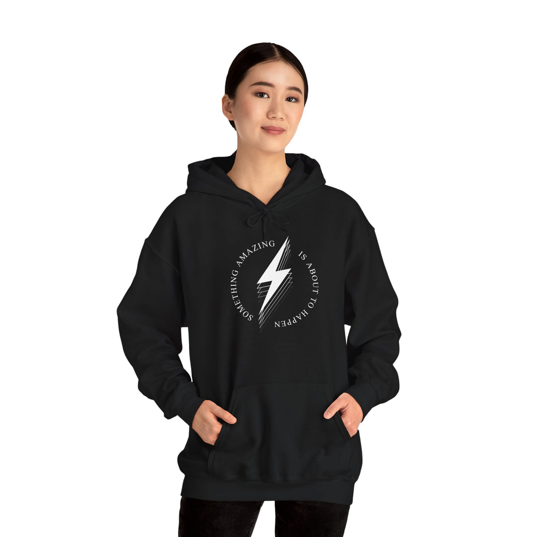 White Bolt Unisex Heavy Blend™ Hooded Sweatshirt