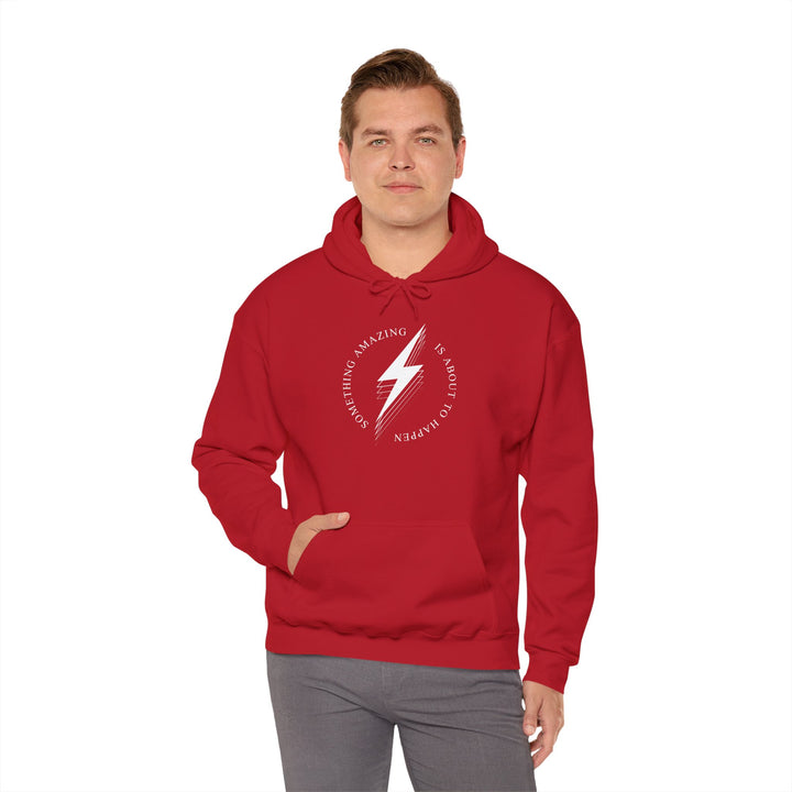 White Bolt Unisex Heavy Blend™ Hooded Sweatshirt