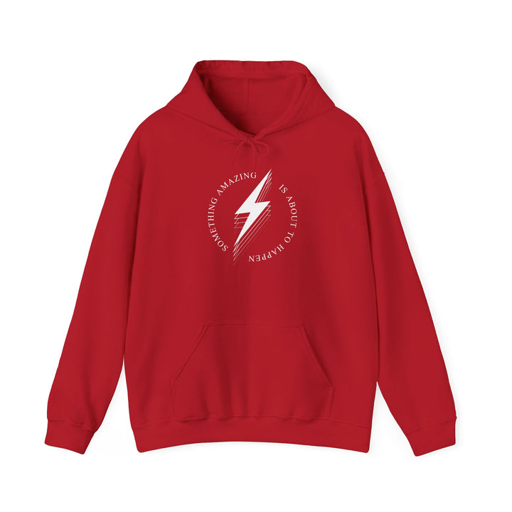 White Bolt Unisex Heavy Blend™ Hooded Sweatshirt