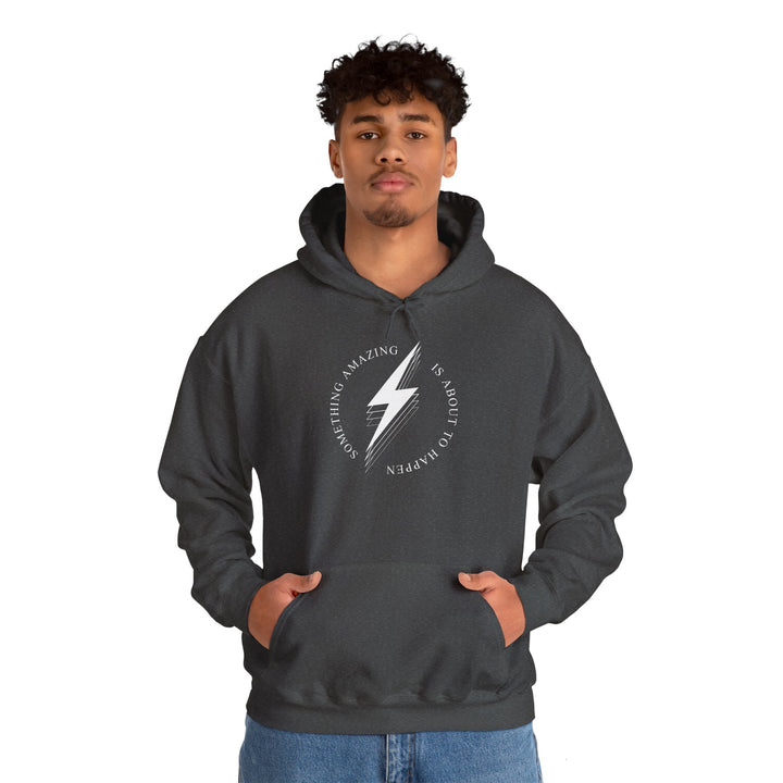 White Bolt Unisex Heavy Blend™ Hooded Sweatshirt