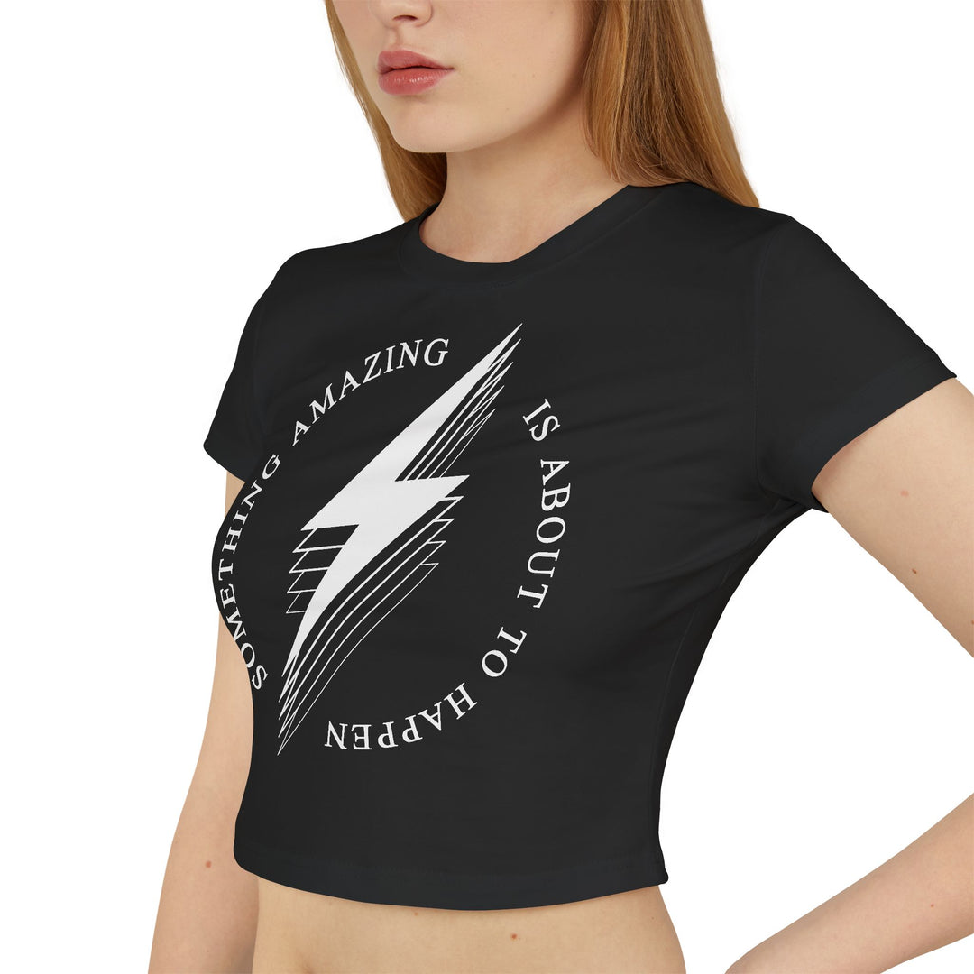 White Bolt Ladies Crop