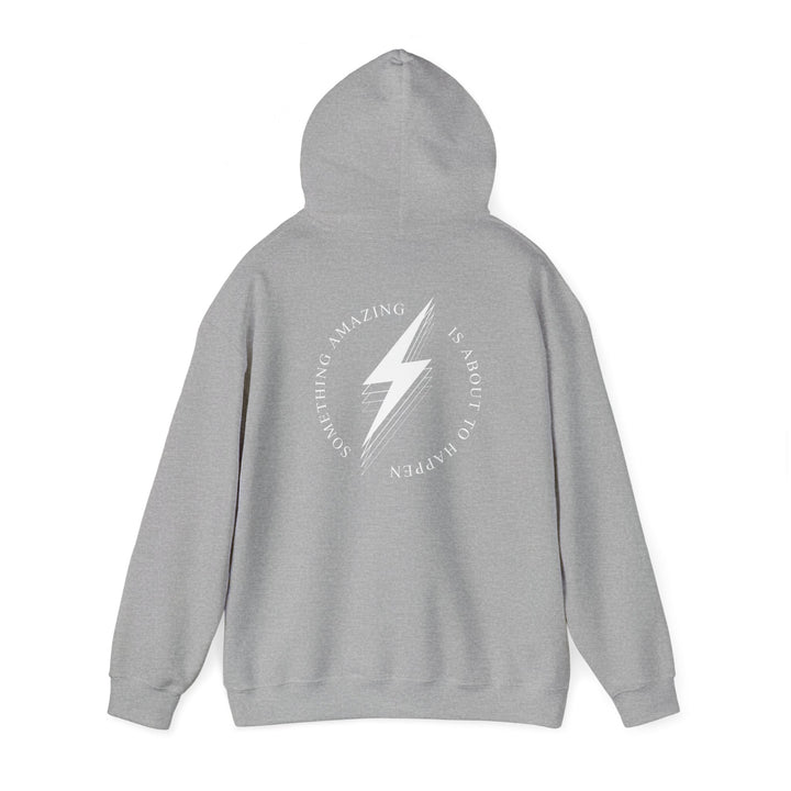 White Bolt Unisex Heavy Blend™ Hooded Sweatshirt