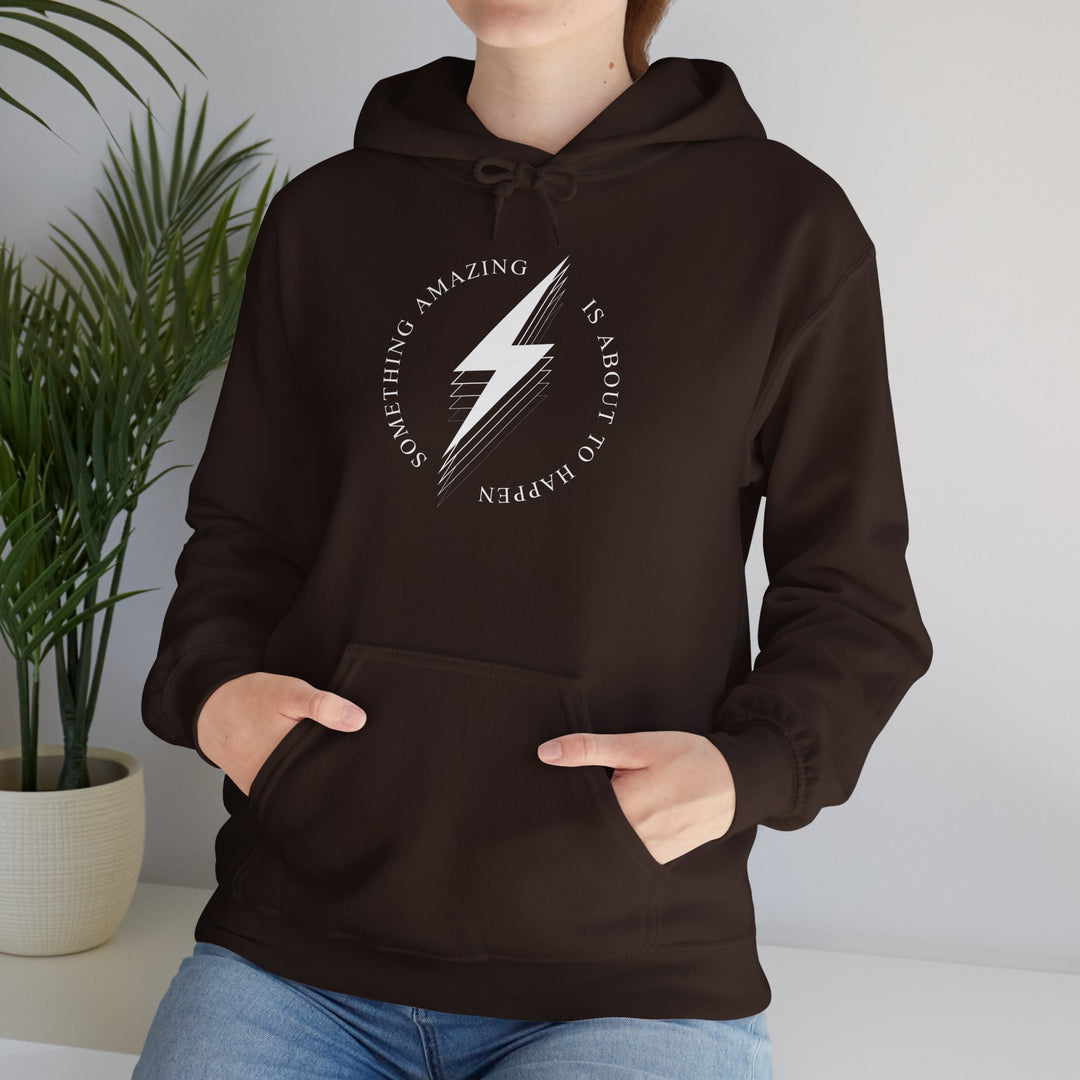 White Bolt Unisex Heavy Blend™ Hooded Sweatshirt