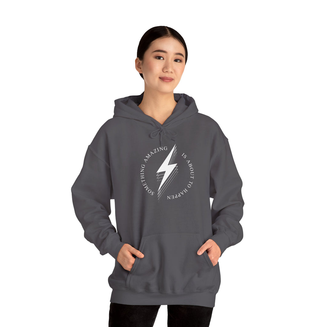 White Bolt Unisex Heavy Blend™ Hooded Sweatshirt