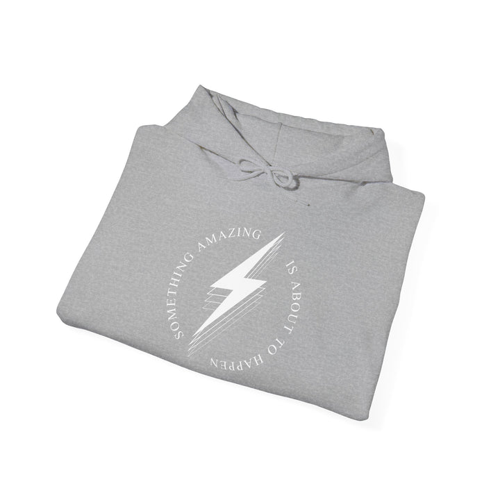 White Bolt Unisex Heavy Blend™ Hooded Sweatshirt